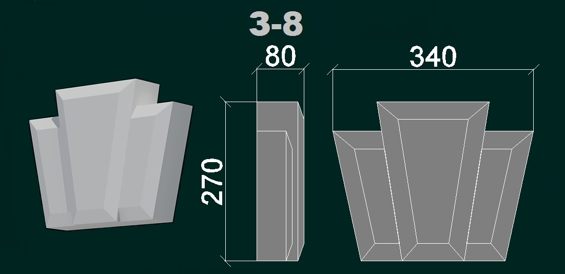 Замковый камень Ф 8